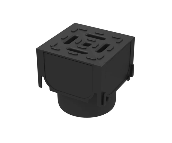 Aco Hex Drain Black Plastic Corner Unit