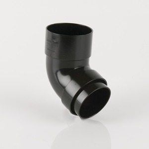 Brett Martin 68mm Round 112° Offset Downpipe Bend Black