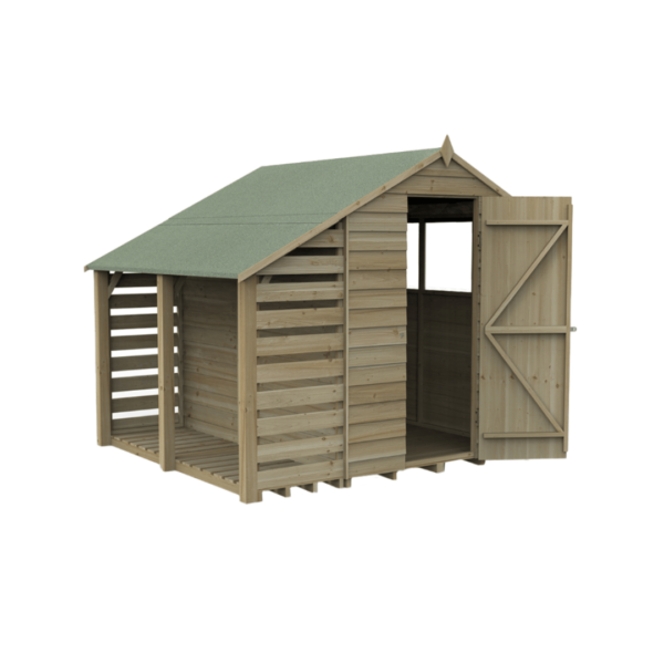 Shed Overlap Pressure Treated 5 X 7ft Apex W Lean To — Hancocks Building