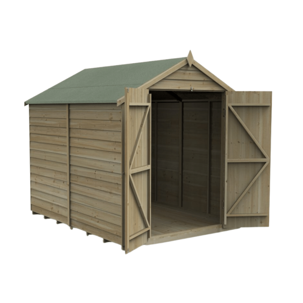 Apex Shed Overlap Pressure Treated 8ft x 6ft No Window