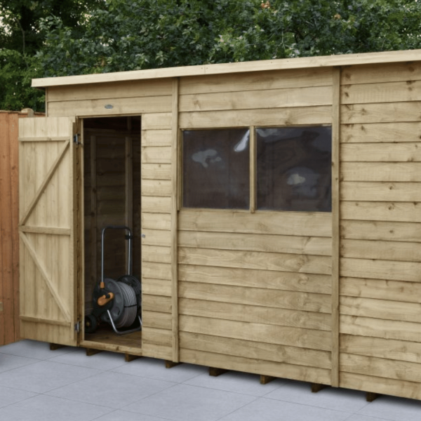 Overlap Pressure Treated Pent Shed 10 x 6