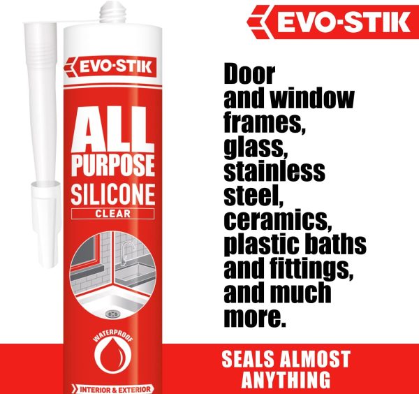 Evo Stik All Purpose Clear Flexible Silicone Sealant