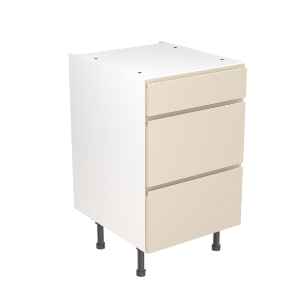 500 Cashmere Base Unit 3 Drawer 720mm x 500mm x 570mm