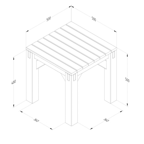 Modular Garden Seating V2 1800mm x 2060mm x 530mm