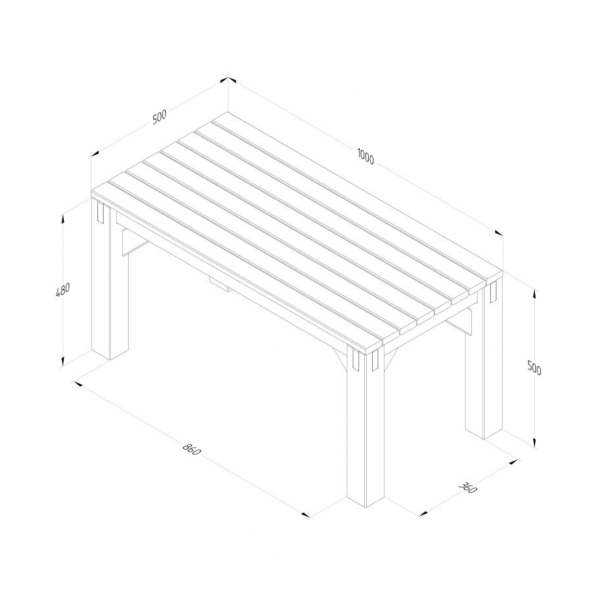 Modular Garden Seating V3 1800mm x 2060mm x 2060mm