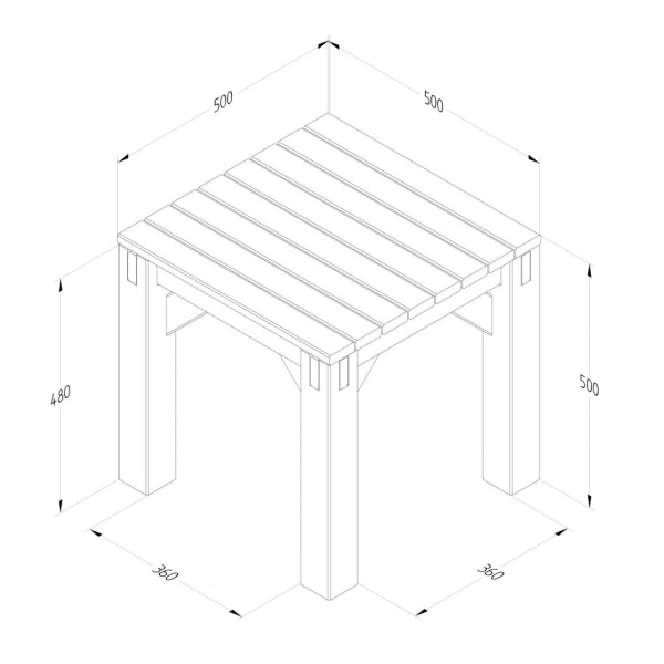 Modular Garden Seating V3 1800mm x 2060mm x 2060mm