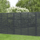 Contemporary Double Slatted Fence Panel Anthracite Grey 1800mm x 1800mm