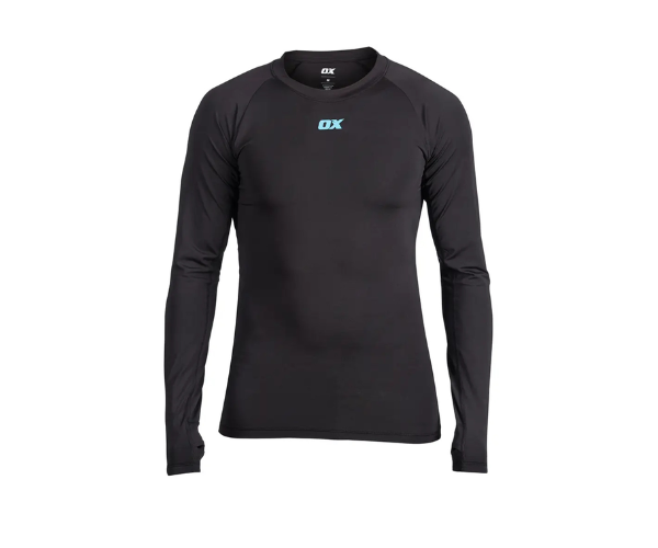 Ox Workwear Base Layer Long Sleeve Black Large